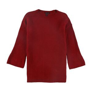 Eileen Fisher Womens Bell Sleeve Pullover Sweater, Red, XS, DM
